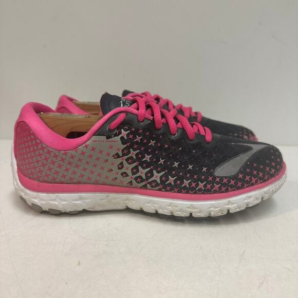 GOOD Brooks Women's Pure Flow 5 Lightweight Running Training Black Pink Gray 6.5 - Picture 3 of 10